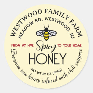 HIVE to HOMEホットハニーラベルビースパイシーチリ ラウンドシール