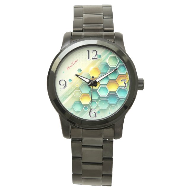 HiveTime Customizable Hexagon Design Watch 腕時計 (正面)