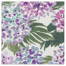 HIYA HYDRANGEAパインタリーパープルフローラ水彩 ファブリック