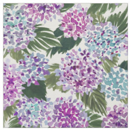 HIYA HYDRANGEAパインタリーパープルフローラ水彩 ファブリック