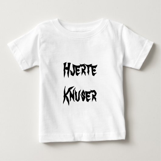 Hjerteknuser，ノルウェー語のハートブレイカー ベビーTシャツ (正面)