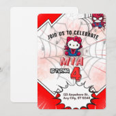 HK スパイダーマン 誕生日招待状 招待状 (正面/裏面)