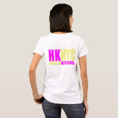 HKNYCの黄色およびピンク Tシャツ (裏面フル)