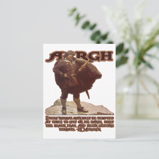 HLメンケン引用文と…アーッ！ ポストカード (スタンド正面)