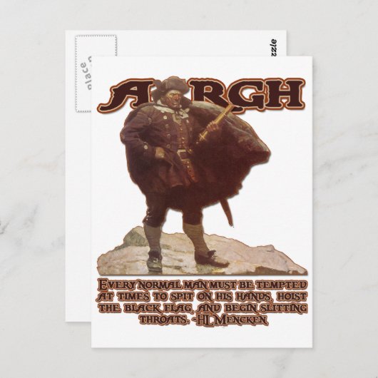 HLメンケン引用文と…アーッ！ ポストカード (正面/裏面)