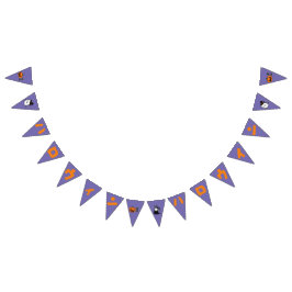 Hlloween in japanese kanji, hiragana and katakana バンティングフラッグ