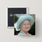 HMエリザベス女王、皇太后ベルリン1987年 缶バッジ (正面&裏面)