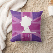 HMクイーンパープルグランジユニオンジャック国旗   クッション (ブランケット)