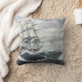 HMフリゲート艦GuerriereのためのUSS憲法の頭部 クッション (ブランケット)