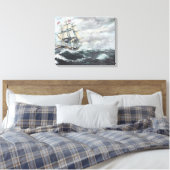 HMフリゲート・ゲリエールに向けて米憲法が先導 キャンバスプリント (インサイチュ (寝室))