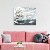 HMフリゲート・ゲリエールに向けて米憲法が先導 キャンバスプリント (インサイチュ (リビング))