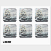 HMフリゲート・ゲリエールに向けて米憲法が先導 スクエアシール (シート)