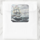 HMフリゲート・ゲリエールに向けて米憲法が先導 スクエアシール (バッグ)