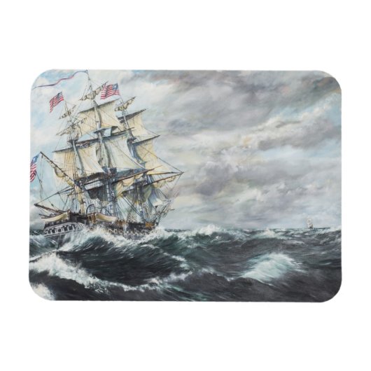 HMフリゲート・ゲリエールに向けて米憲法が先導 マグネット (横)