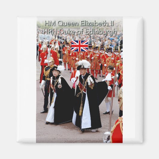 HM女王とHRHプリンス·フィリップ マグネット (正面)