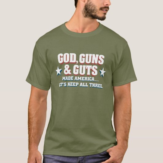 HM Murdockの「God, Guns & Guts」のTシャツ Tシャツ (正面)