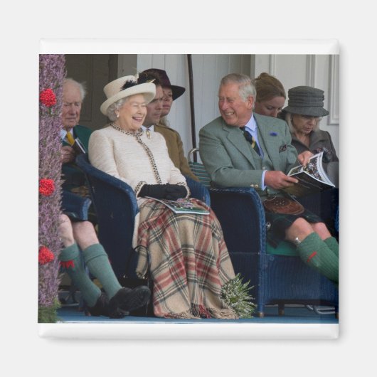 HM Queen Elizabeth IIとHLH Prince Charles 2014 マグネット (正面)