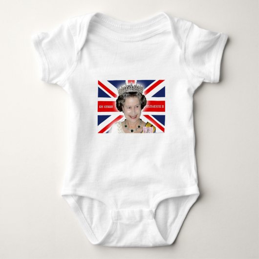 HM Queen Elizabeth II – プロフォト ベビーボディスーツ (正面)