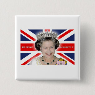 HM Queen Elizabeth II – プロフォト 缶バッジ