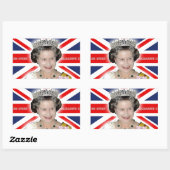 HM Queen Elizabeth II – プロフォト 長方形シール (シート)