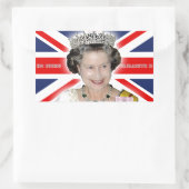 HM Queen Elizabeth II – プロフォト 長方形シール (バッグ)