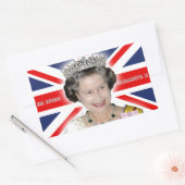 HM Queen Elizabeth II – プロフォト 長方形シール (封筒)