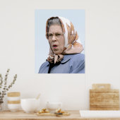 HM Queen Elizabeth II Windsor 1990 ポスター (キッチン)