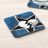 HMGの堅いプラスチック飲み物用コースター(6、青い) コースター (左側)