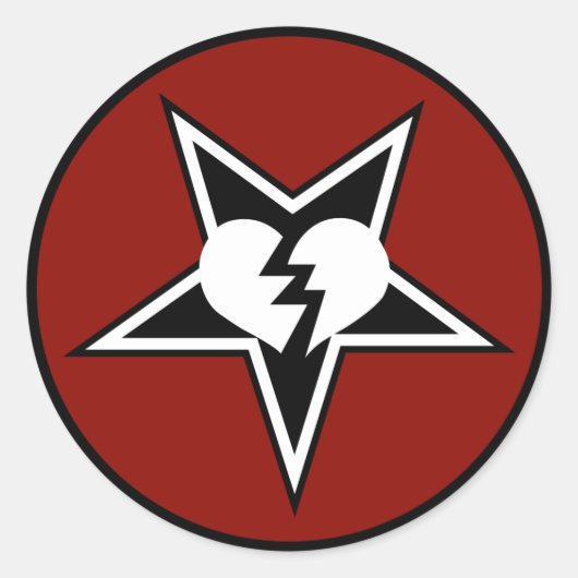 HMGステッカー（6、赤） ラウンドシール (正面)