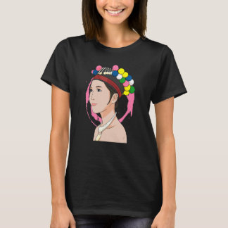 Hmong Miao プライド 伝統的な 少女 女性 Hmoob エスニック Tシャツ