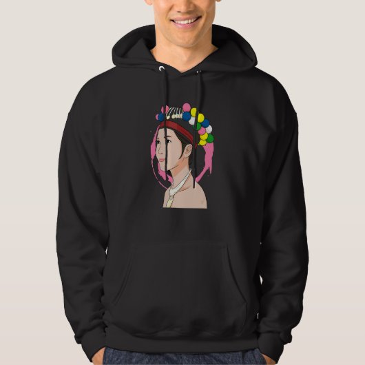 Hmong Miao プライド 伝統的 少女 女性 Hmoob エスニック パーカ (正面)