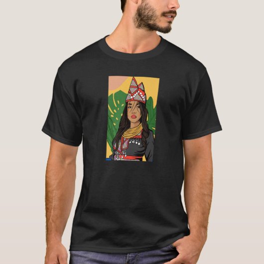 Hmong Miao Hmoob Girl Woman Princess Strong Premiu Tシャツ (正面)