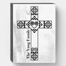 Hmong Yang Family Cross Decor