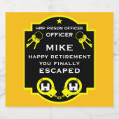 HMP刑務官の退職 スパークリングワインラベル (シングルラベル)