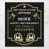 HMP刑務官の退職 ワインラベル (シングルラベル)