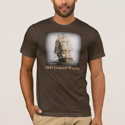HMSのヒョウの軍艦- Tシャツ (正面)