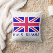 HMSのビーグル犬イギリスの旗 クッション (ブランケット)
