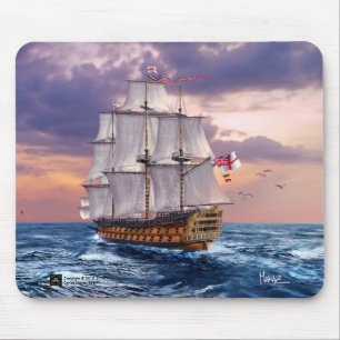 HMSの勝利の旗艦の絵画のギフトのマウスパッド マウスパッド