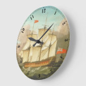 HMSの勝利 ラージ壁時計 (傾斜)