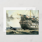 HMSアガメムノーンがオリジナル大西洋ケーブルを敷設し ポストカード (正面/裏面)