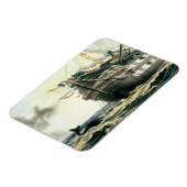 HMSアガメムノーンがオリジナル大西洋ケーブルを敷設し マグネット (左側)