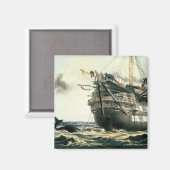 HMSアガメムノーンがオリジナル大西洋ケーブルを敷設し マグネット (正面/裏面)