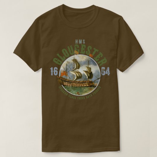 HMSグロスター Tシャツ (デザイン正面)