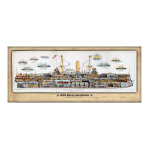 HMSソブリン王室のインボードプロフィール/カットウェイポスター