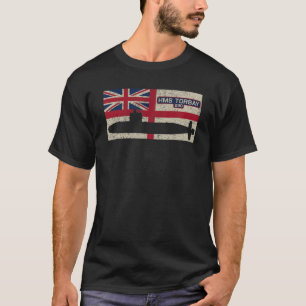 HMSトーベイS90原子力潜水艦英海軍国旗 Tシャツ