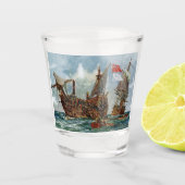 HMSノッチンガムと戦艦火星1703 ショットグラス (正面)
