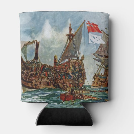 HMSノッチンガムと戦艦火星1703 缶クーラー (裏面)