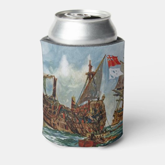 HMSノッティンガムと戦艦マーズ 1703 缶クーラー (缶裏面)