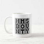 HMSバウンティ、文学の船 コーヒーマグカップ (左)