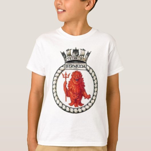 HMSバミューダのバッジ Tシャツ (正面)